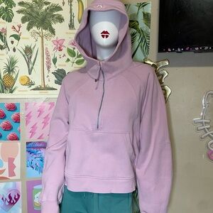 Purple Hooded Sweatshirt with Relaxed Fit and Long Sleeves